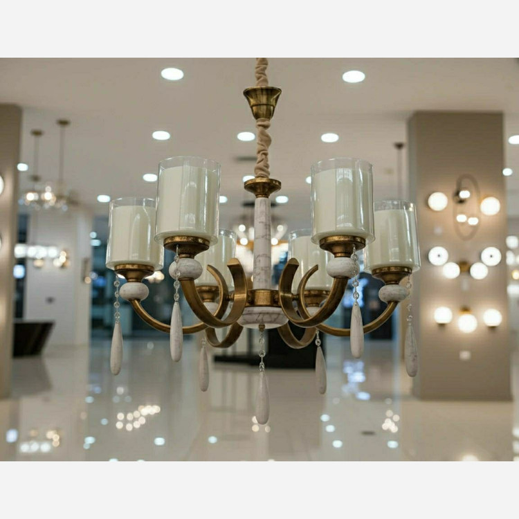 لوستر پذیرایی مدل ماهی 6 شاخه