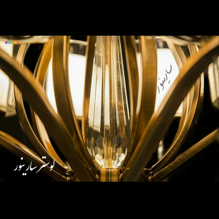 لوستر پذیرایی مدل غنچه رنگ زیتونی