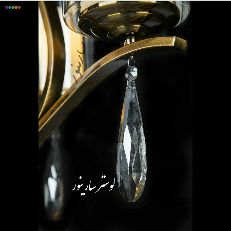 لوستر پذیرایی مدل غنچه 3 شاخه رنگ زیتونی